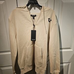 True Religion Cream Men's Hoodie Size Large-NWT